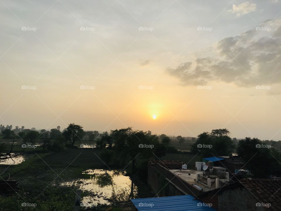 Sunset at indian village