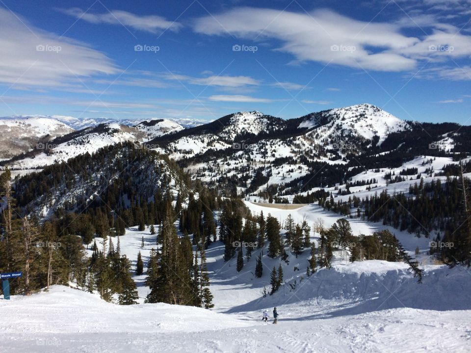 Utah mountain skiing 