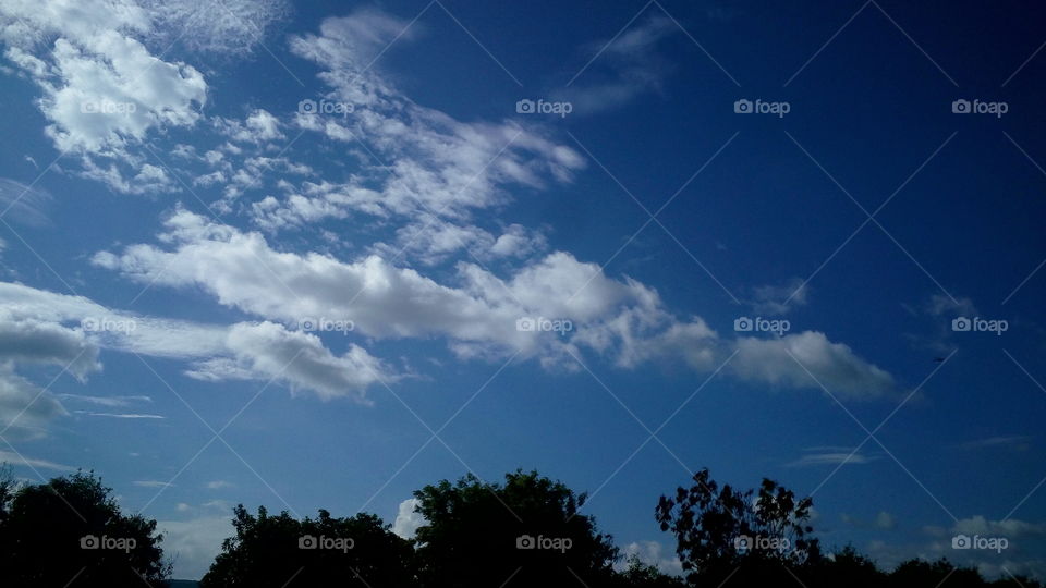 the most beautiful deep blue sky and clouds