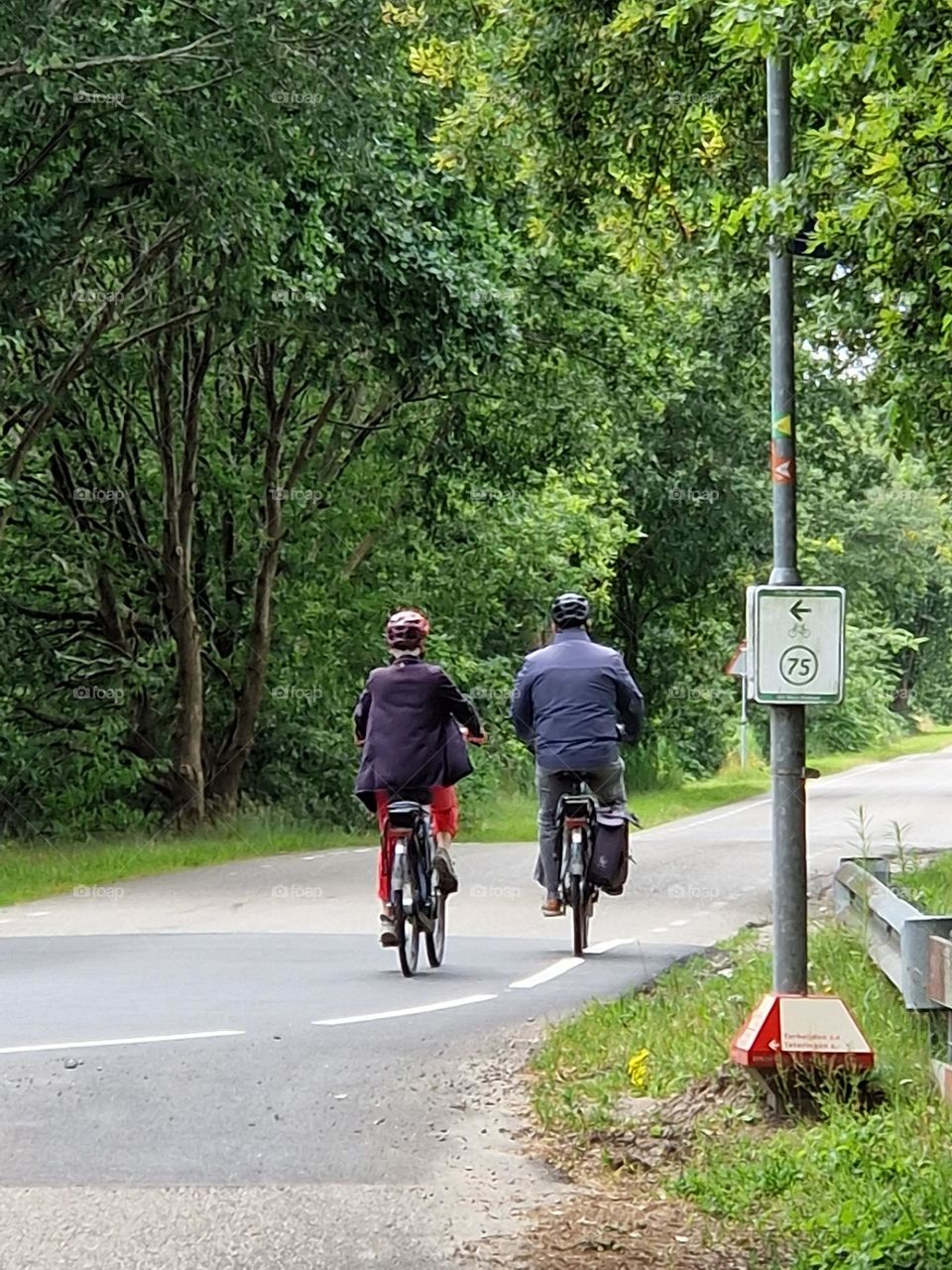Cycling through the green nature Go green