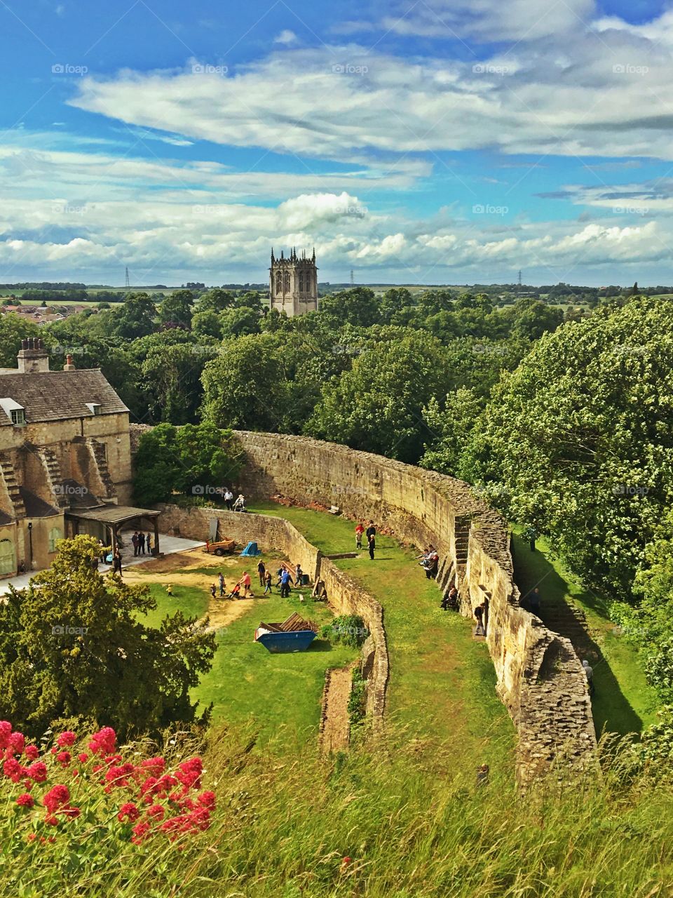 Castle grounds & keep wall  