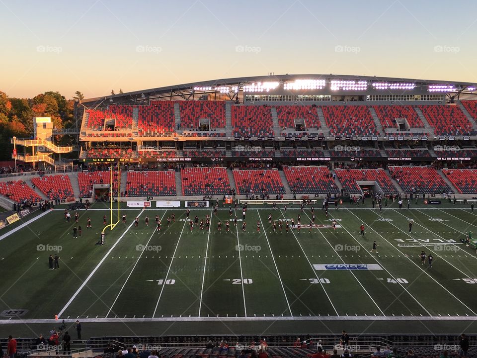 Warming up for the game