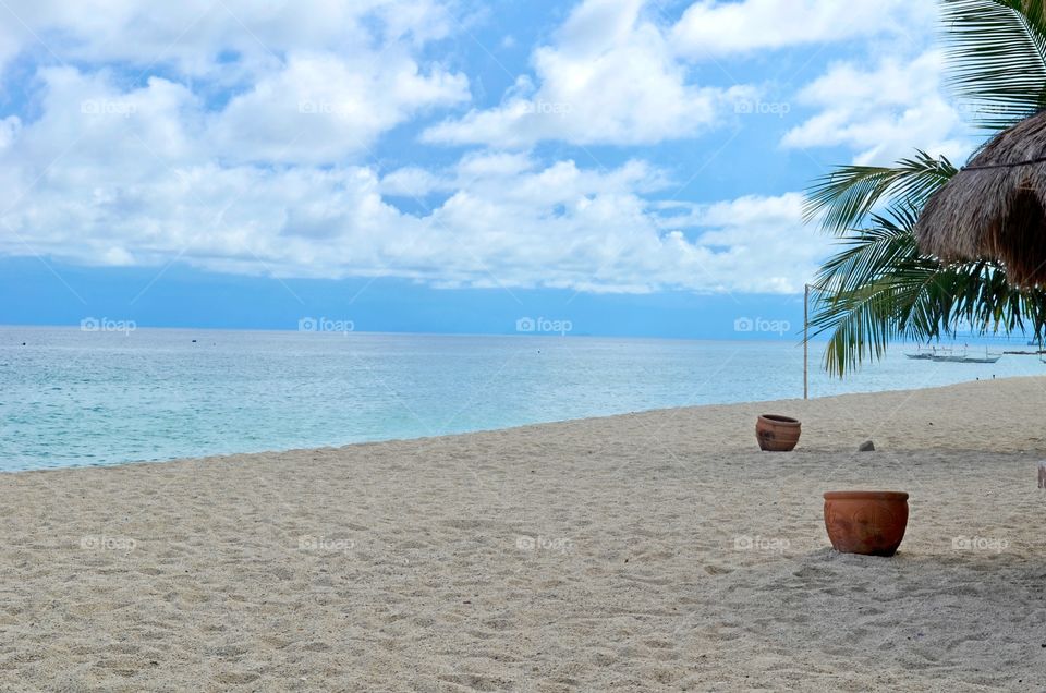 Front beach view at Blue Coral, Laiya, Batangas, Philippines