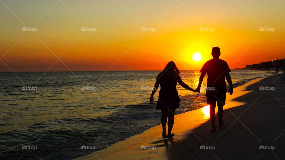 Summer love. Florida is the best place on earth walk on the beach!