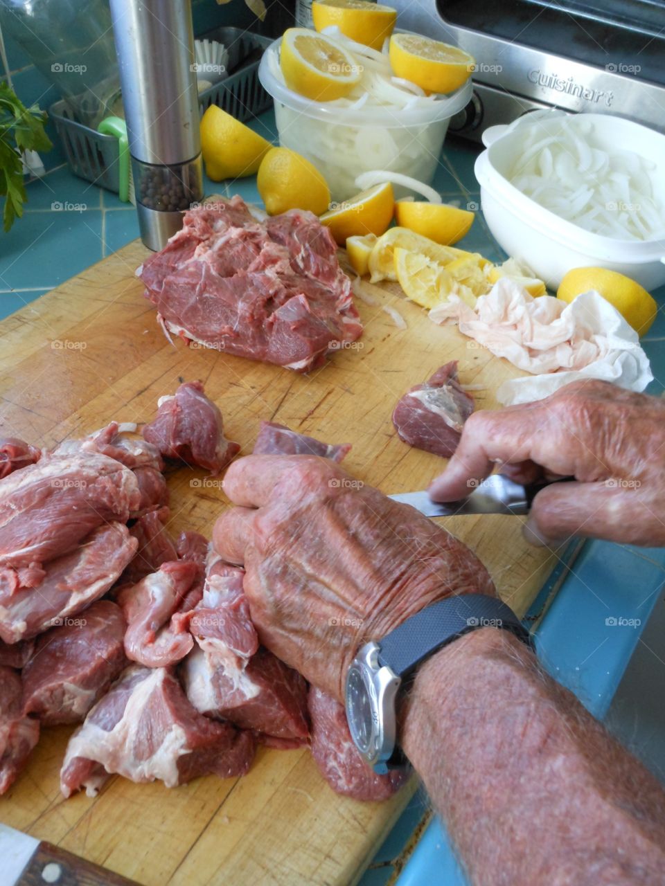 Ingredients to cook lamb shashlik 