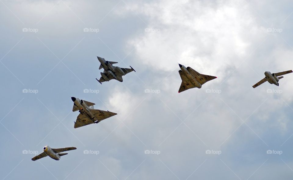 Royal swedish air force in formation