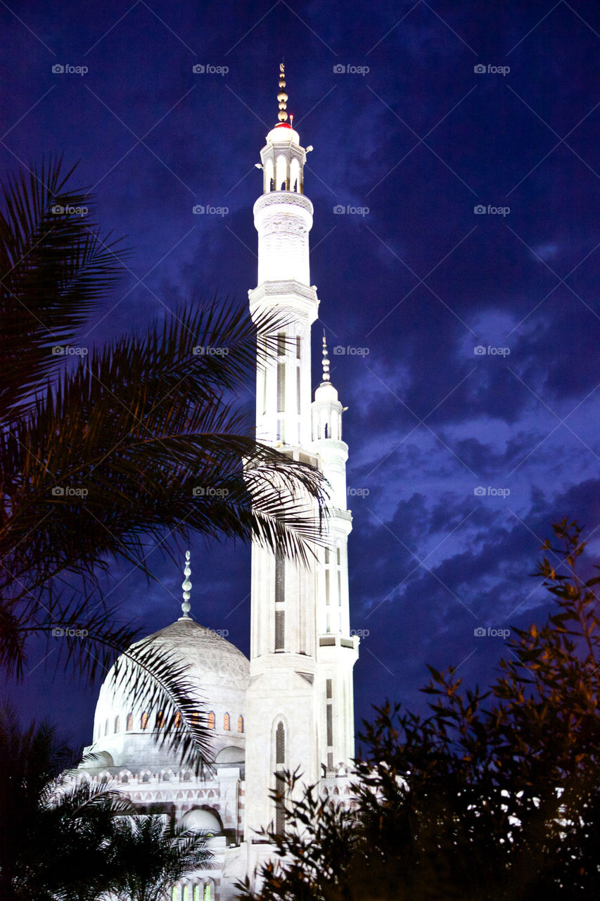 Mosque in the night.