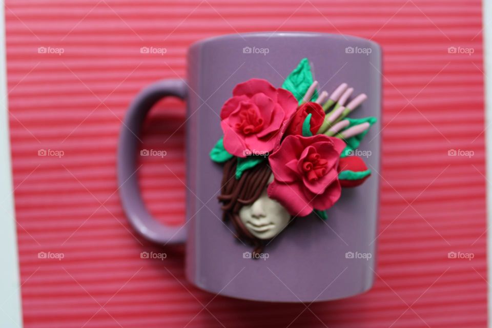 polymer clay mugs