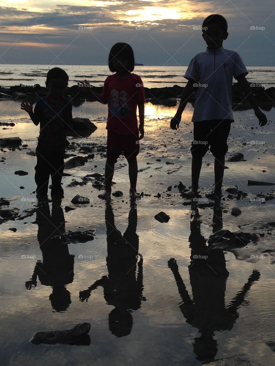 kids on the beach