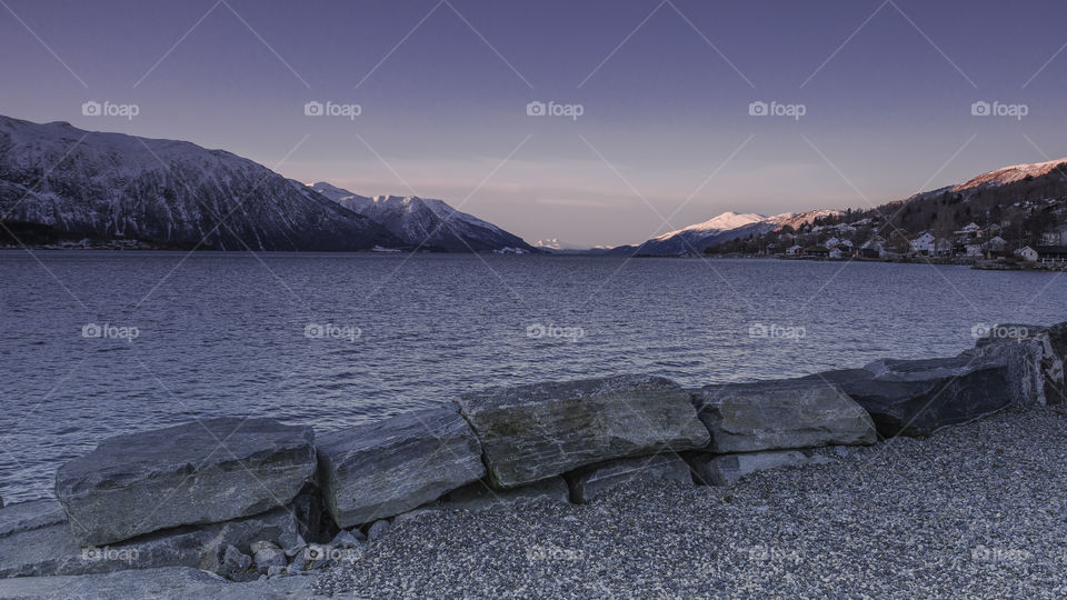 Sunrise over the fjord