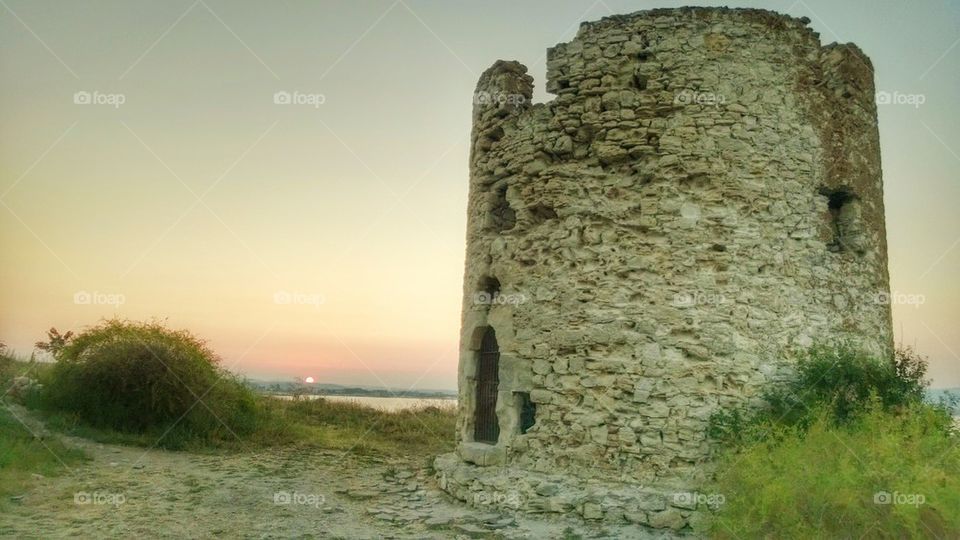 nesebar, sunset, romantic, tower, bulgaria, promenade,
