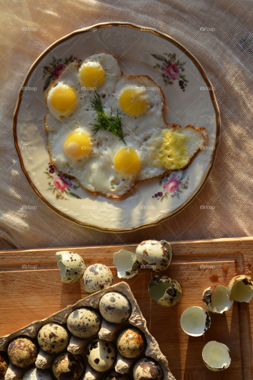 Food, No Person, Egg, Table, Plate