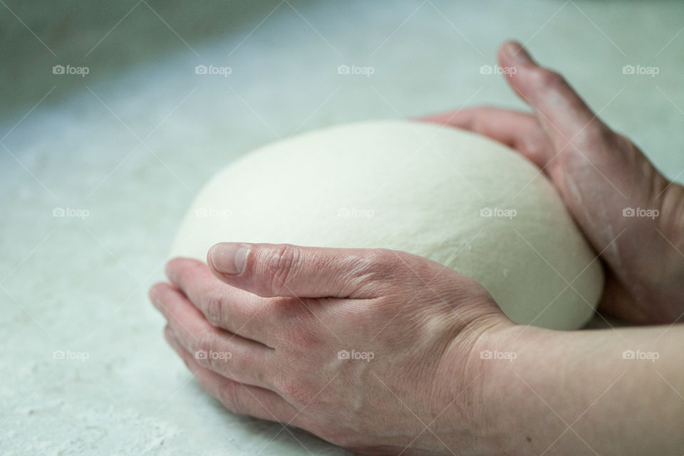 Home cooking  - preparing the dough for baking