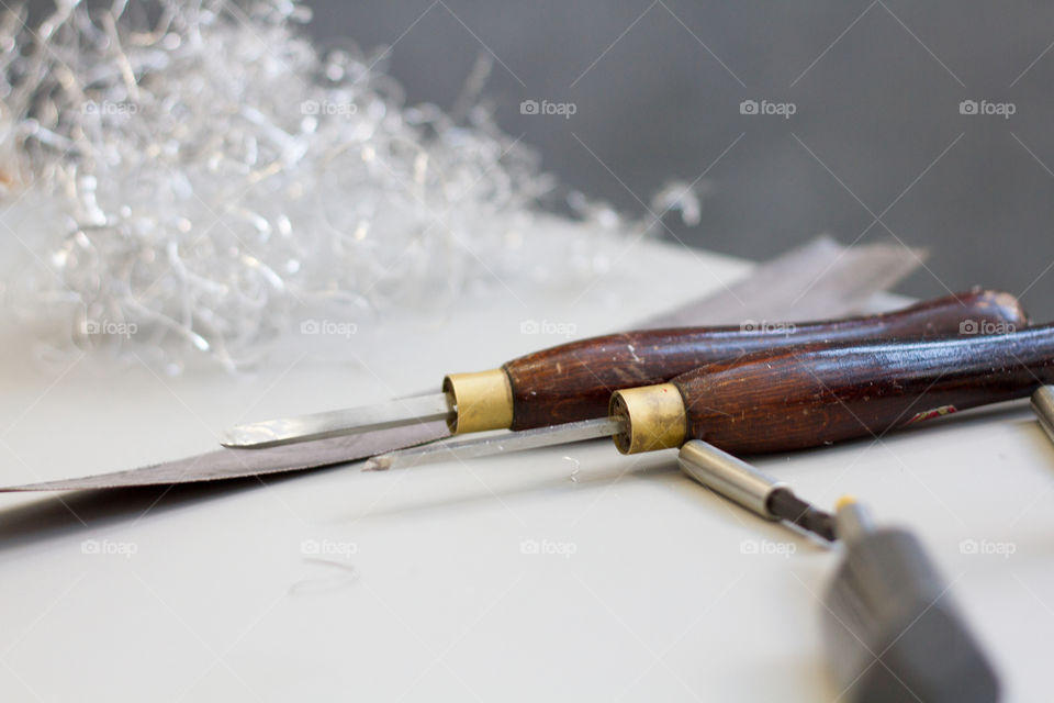 Artist's tools still life