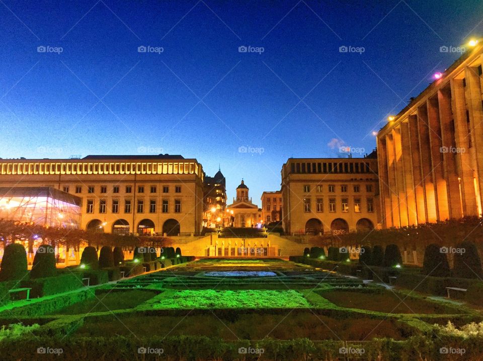 Glowing city, Mont des arts, Brussels 