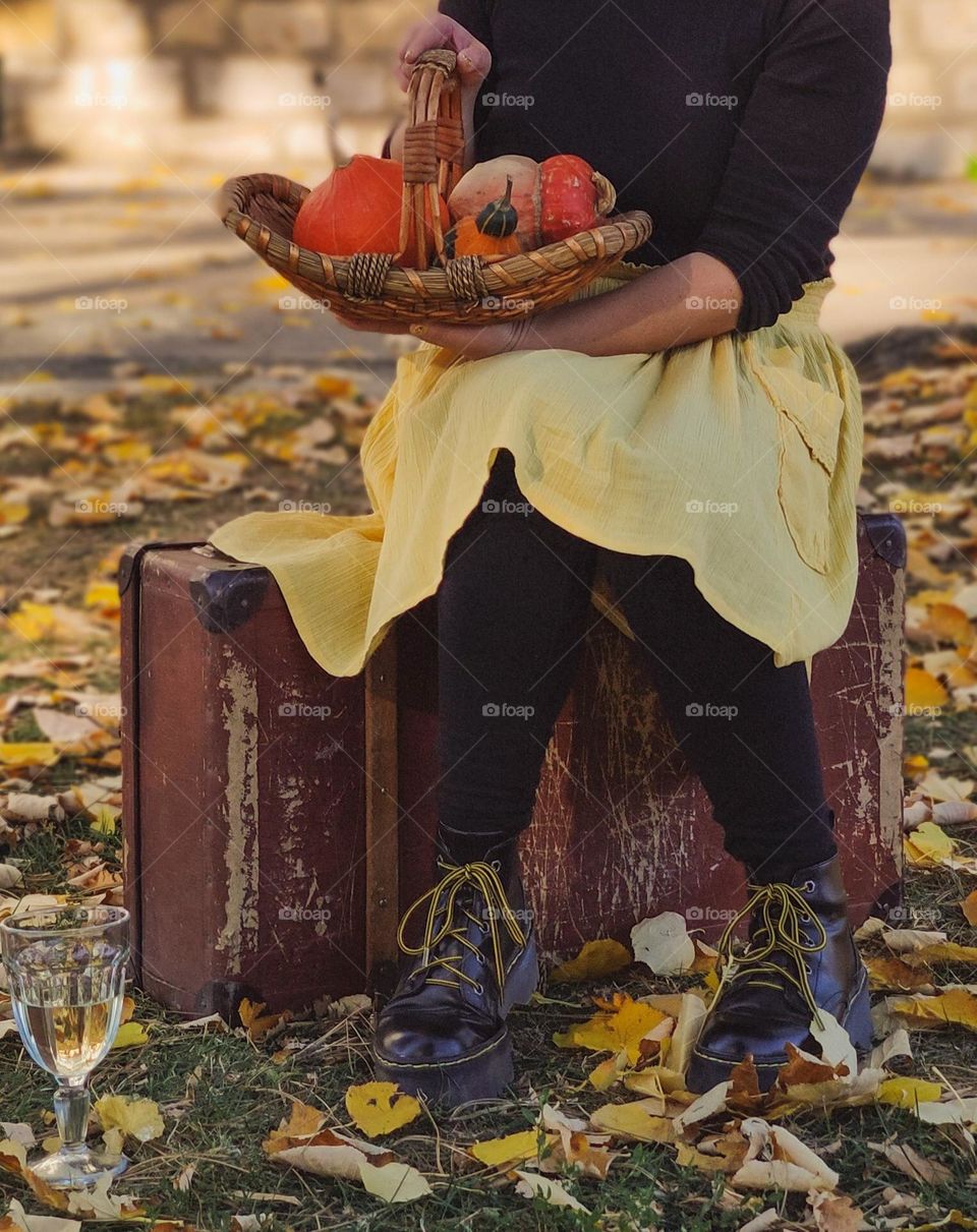 A basket of autumn colours