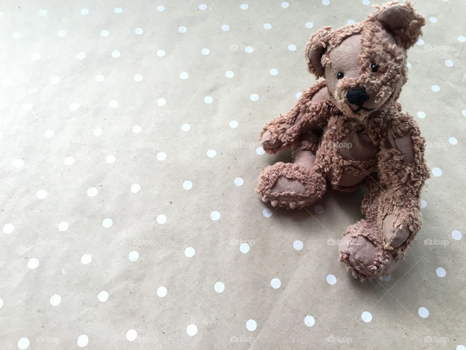 Polka dots and teddy bear 