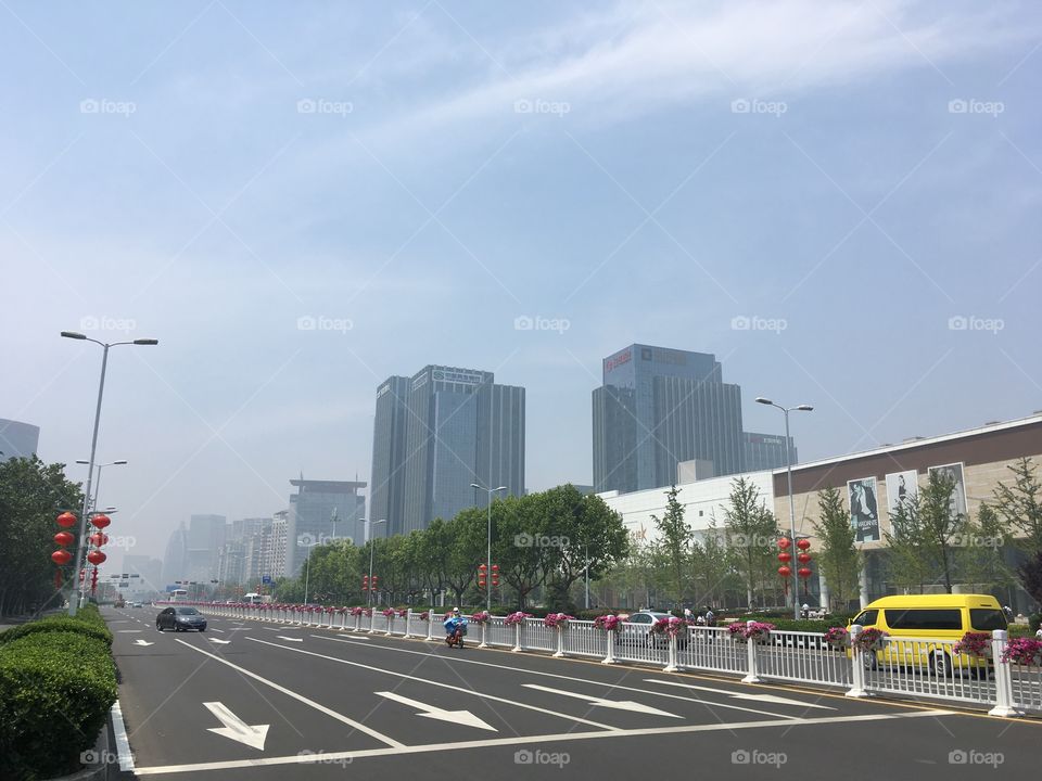 Modern China road view 