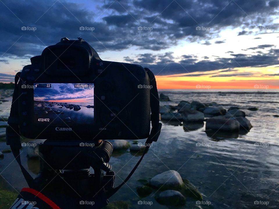 Exploring Tallinn, sunset
