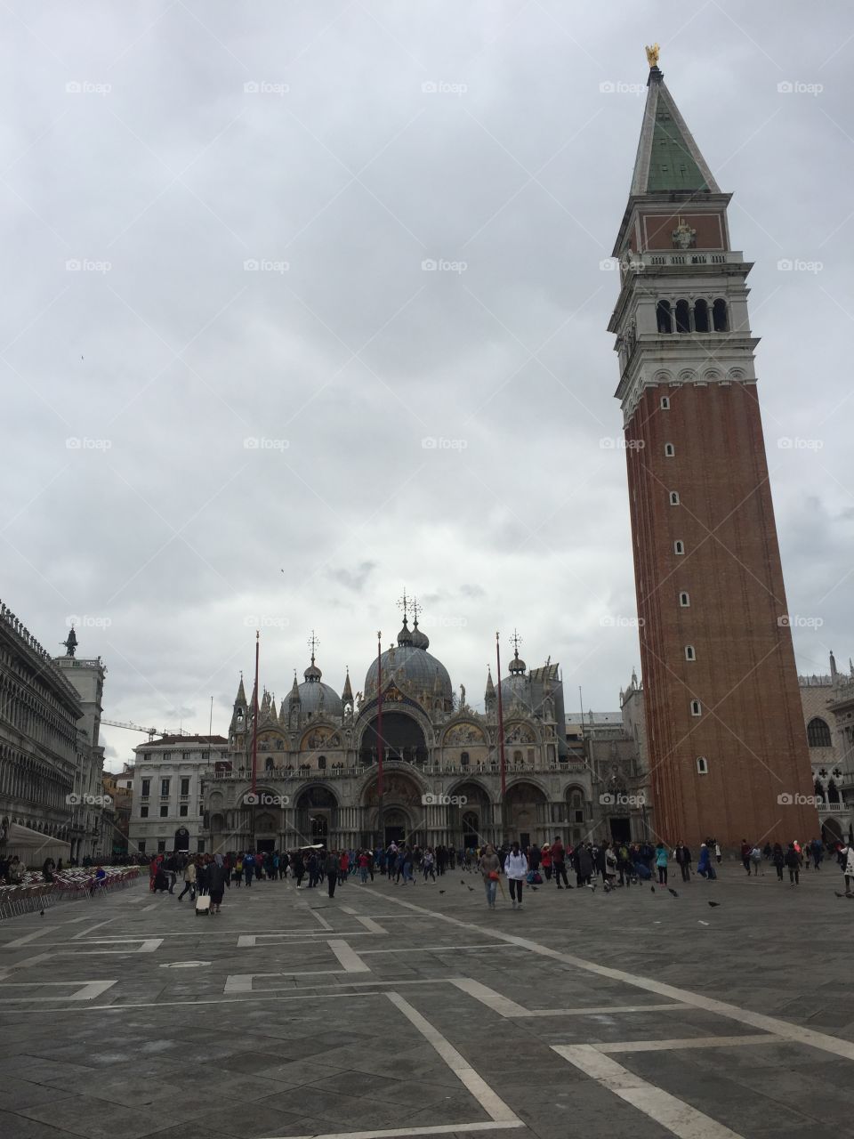 Rainy day in piazza san marco