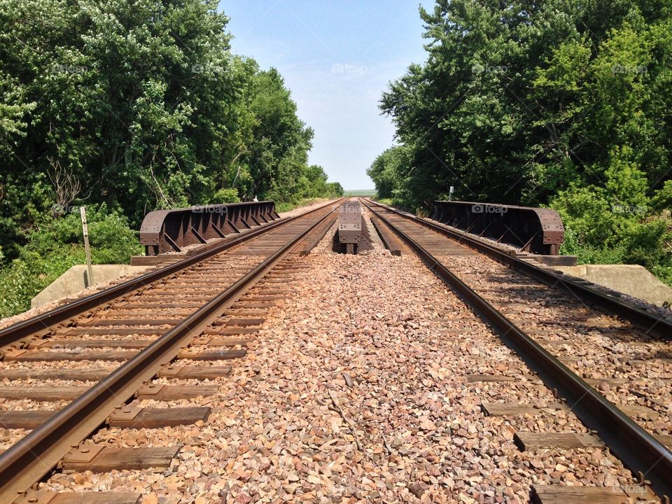 View down the Union Pacific double track