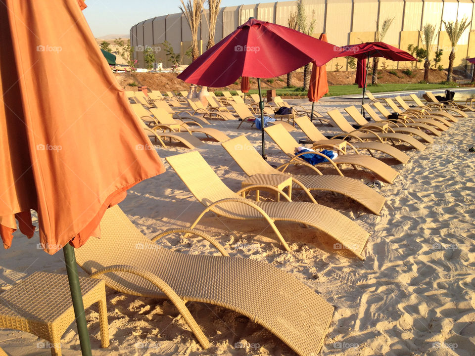 beach sand umbrella chairs by a.bilbaisi