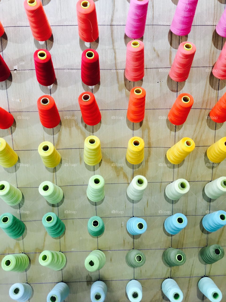 Colorful thread sewing material
