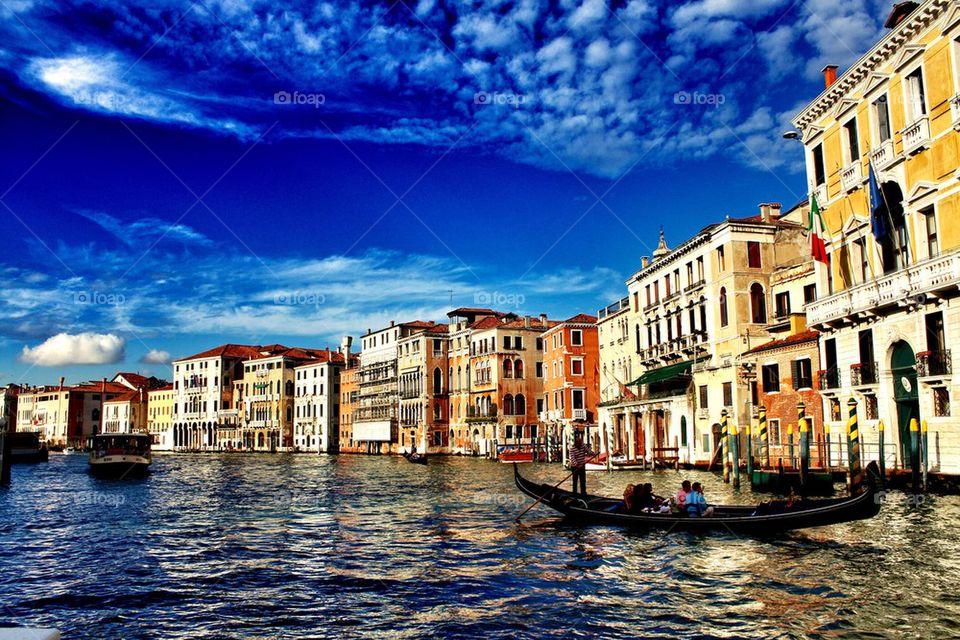 View of canal in venice