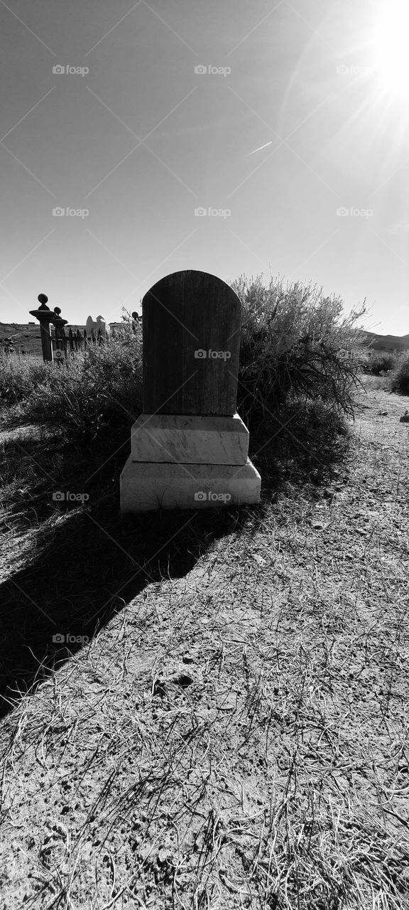 one of the few graveside that was in good condition. at the ghost town if Bodie Cemetery.