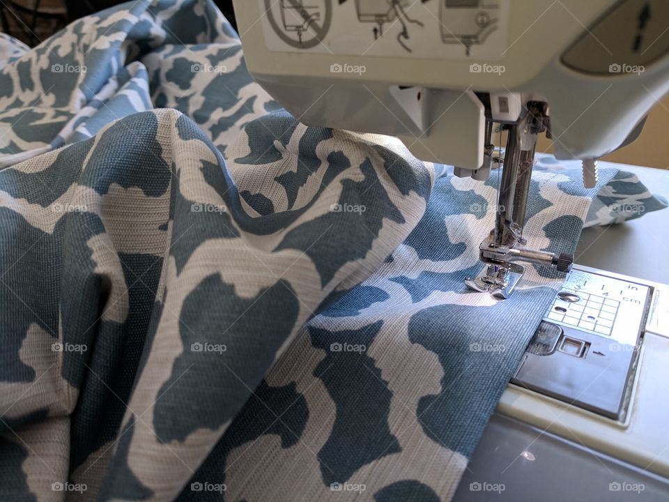 sewing curtains