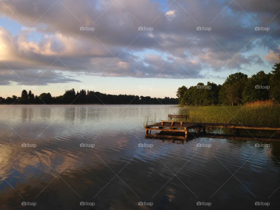 Summer lake view 