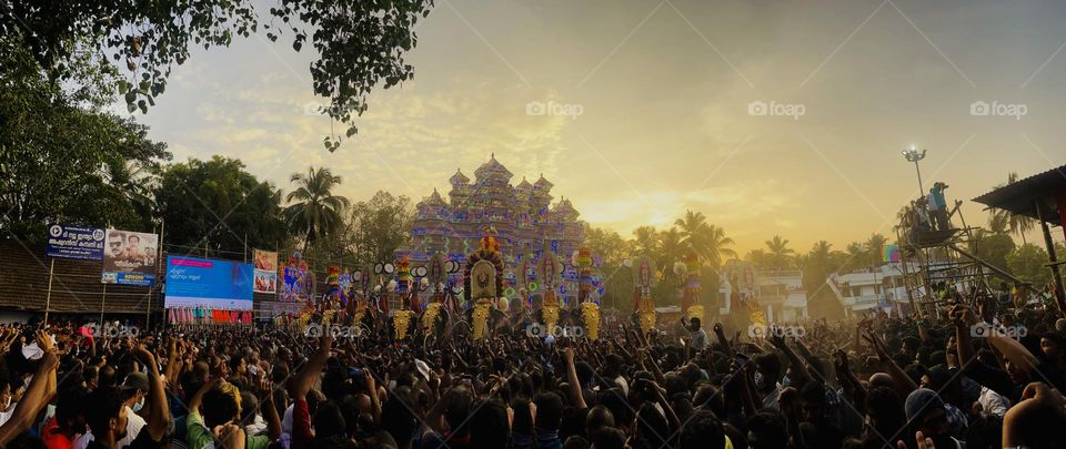 Crowd at Nemmara vela,Kerala,India