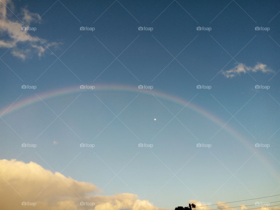 moon and rainbow