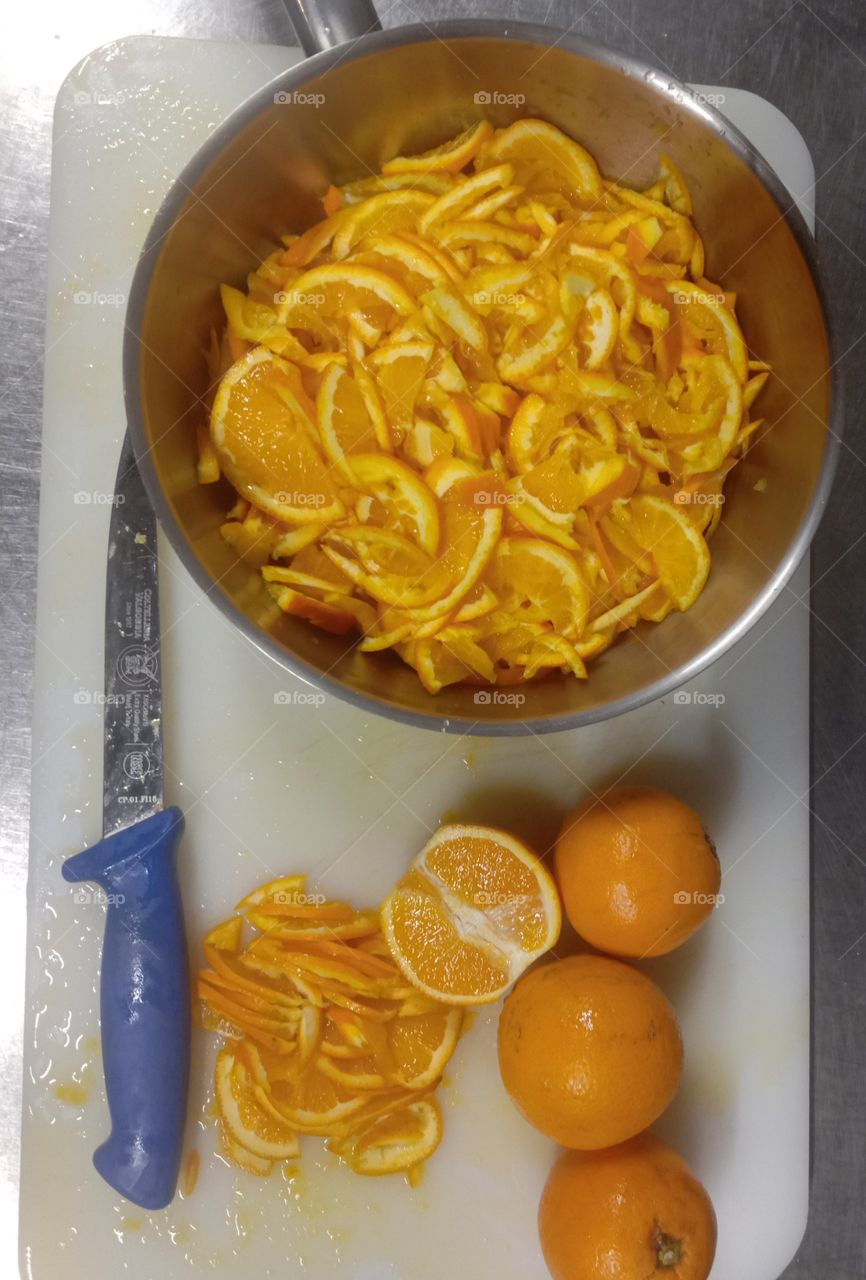 Homemade Marmalade Jam prep