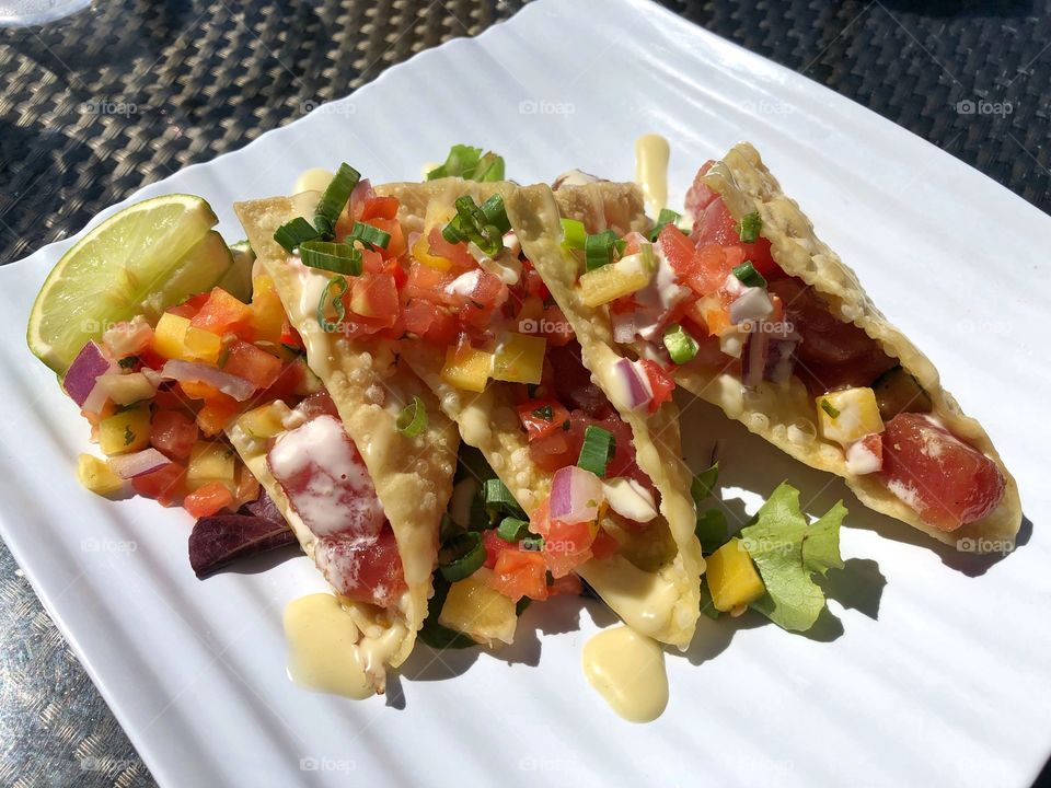 Sashimi Fish Tacos