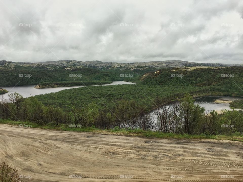 River landscapes in Russian tundra 