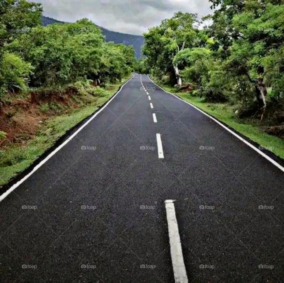 August 15th 2023,  Most beautiful and attractive view of the village road.