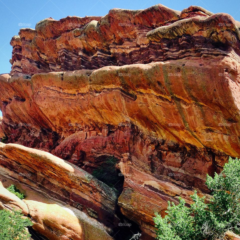 Geology of Red Rocks. A photo near one of the most iconic amphitheater in the world