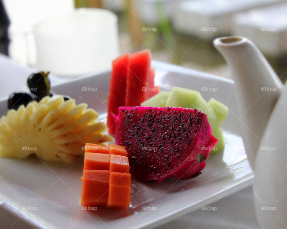 tea fruit breakfast healthy by cataana