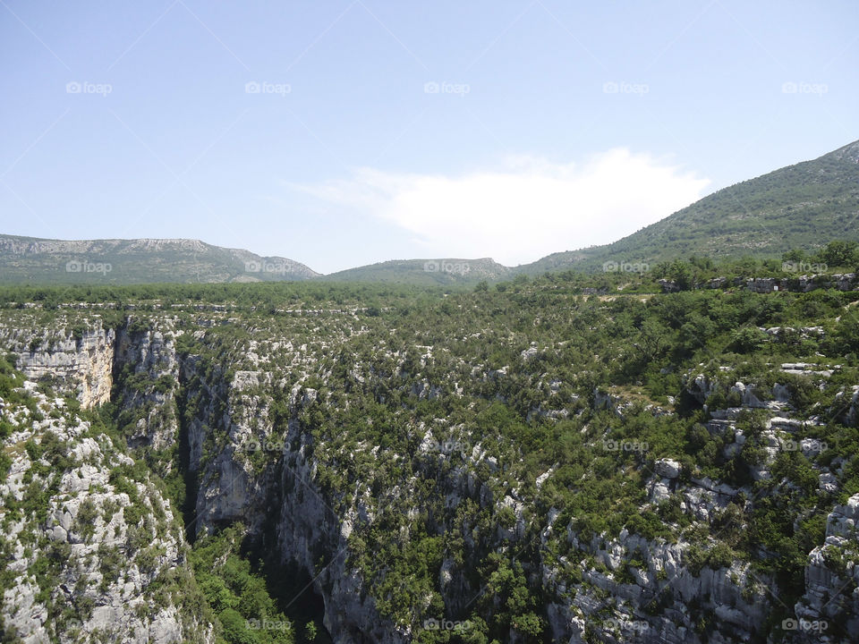 Scenic sight in the natural park Verdon in France