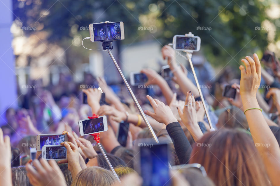 Crowd at the summer music festival