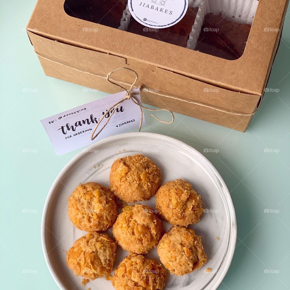 Cornflakes cookies and fudgy rich brownies 