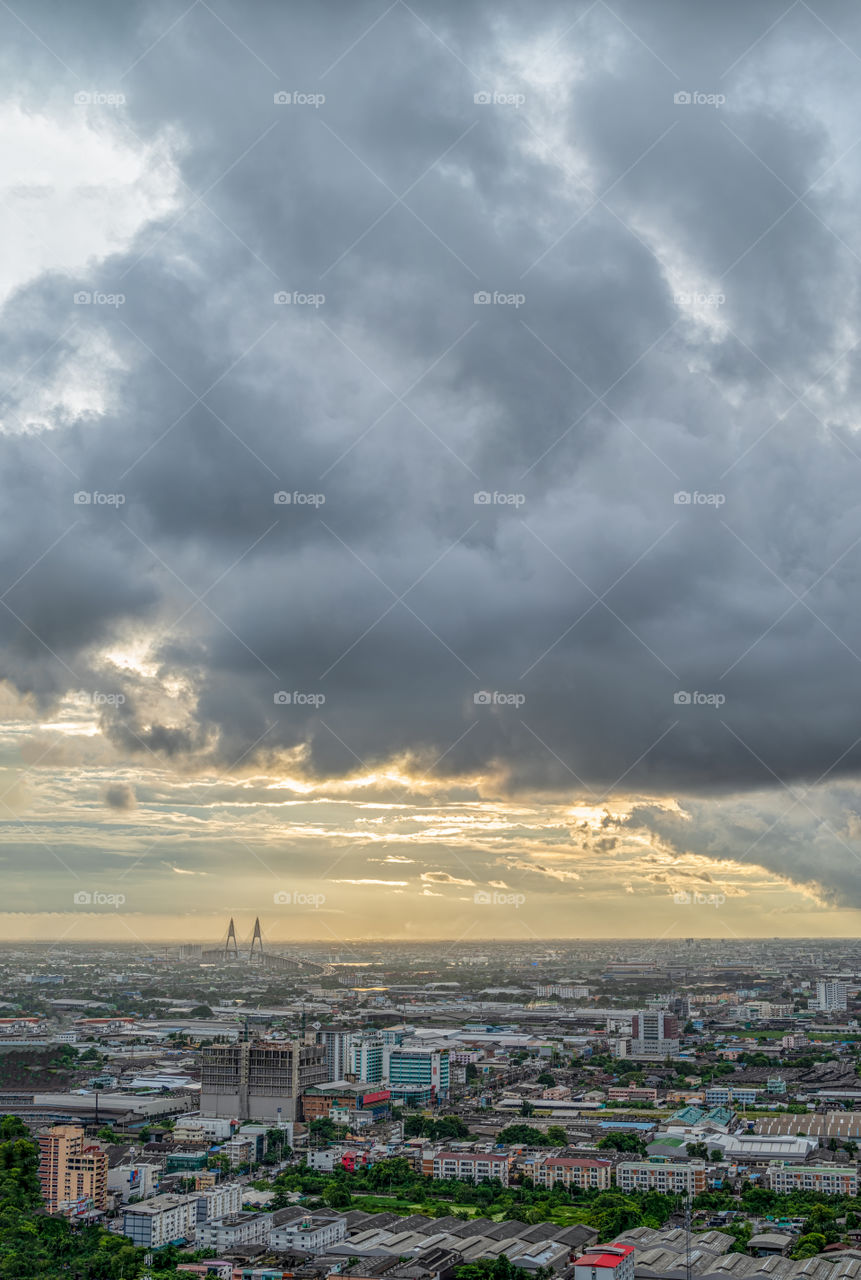 Big city scape view