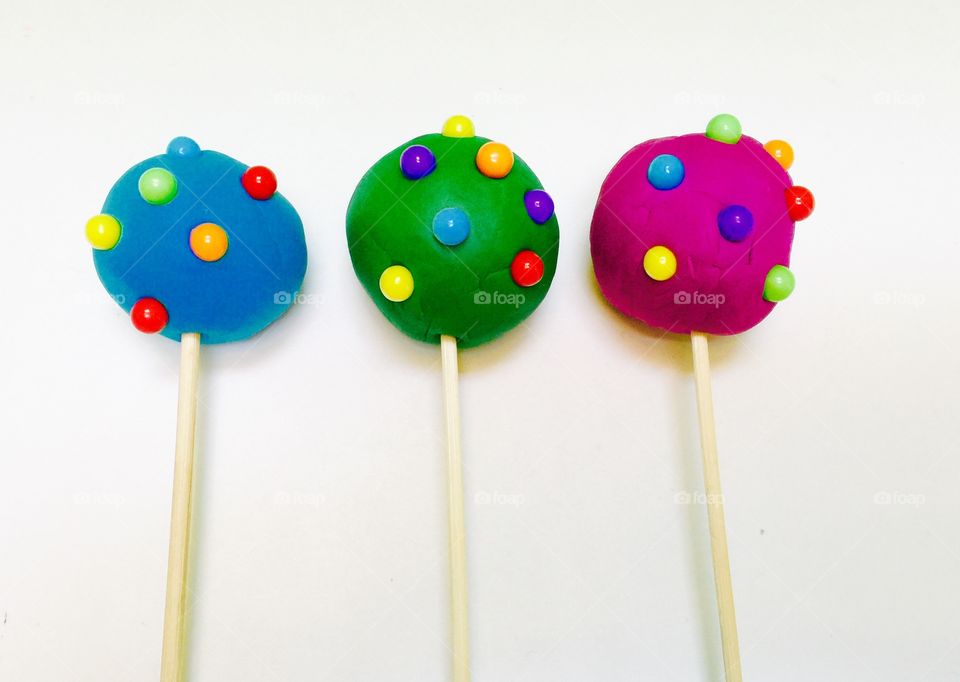 Homemade Play-Doh Lollipops