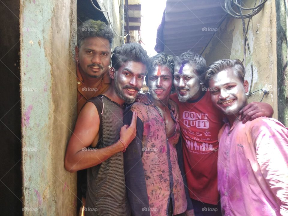 Happy Holi indian Festival, Fun, Enjoy ,And Looking like zombies