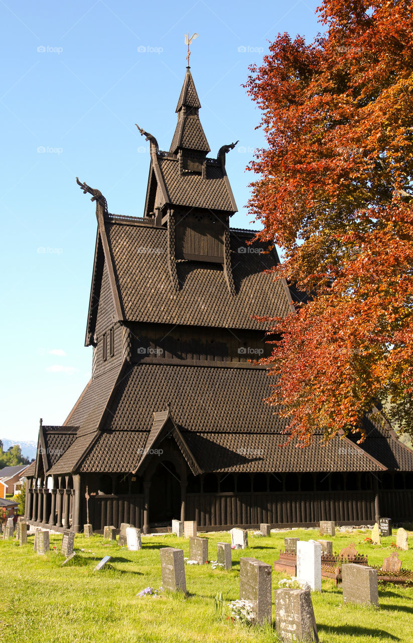 Norwegian stave church.