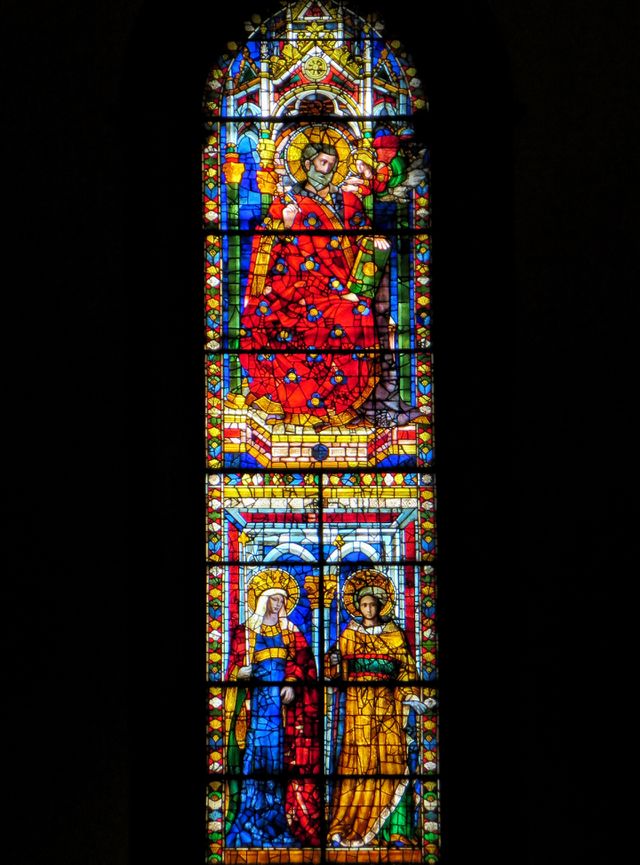 Stained glass window Florence Italy