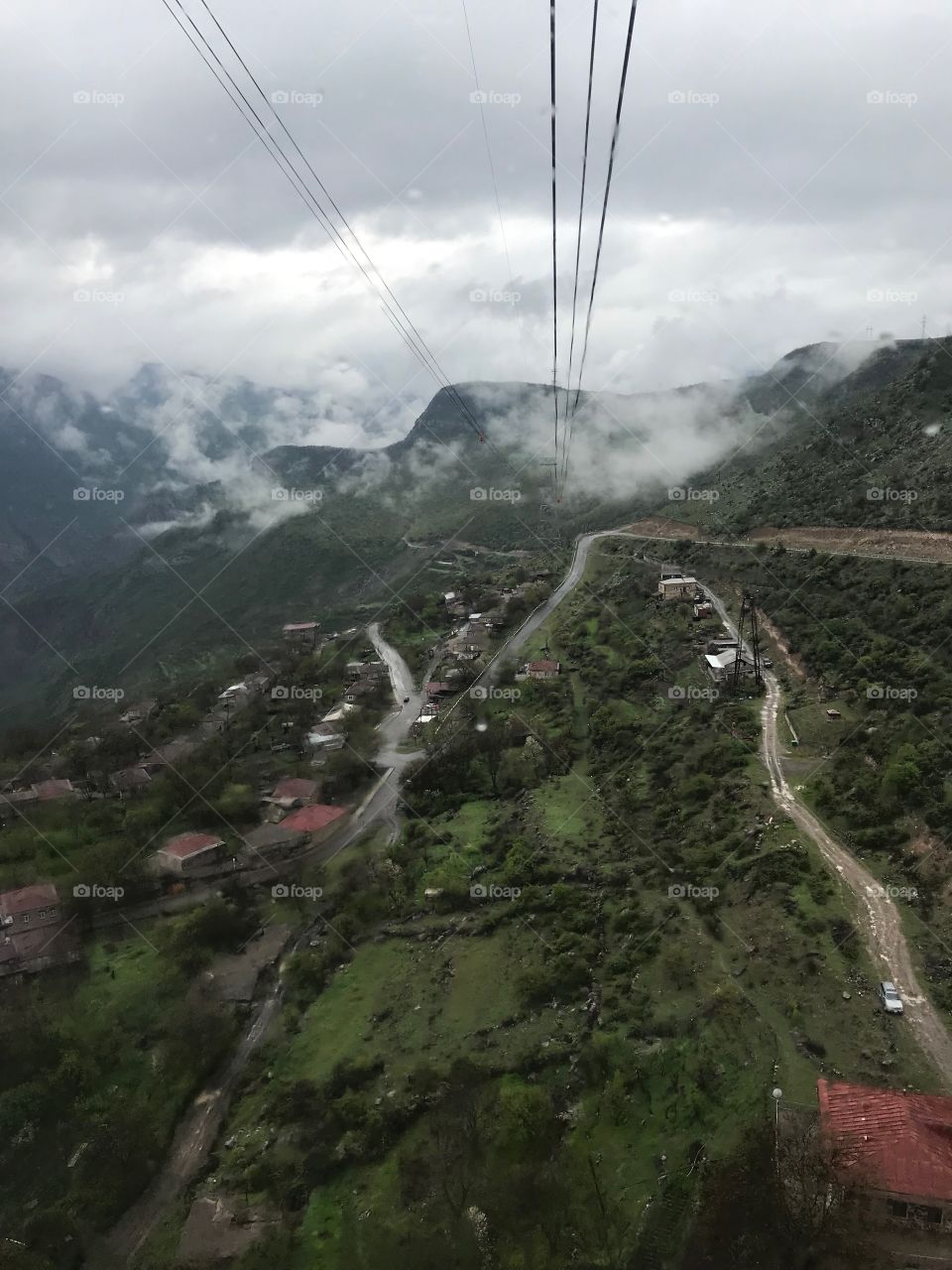 Mountains from above-the cable car-Armenia
