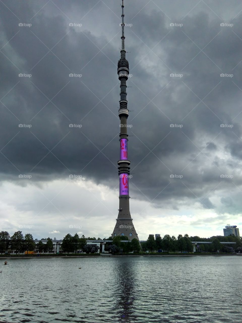 Moscow Ostankino TV Tower.