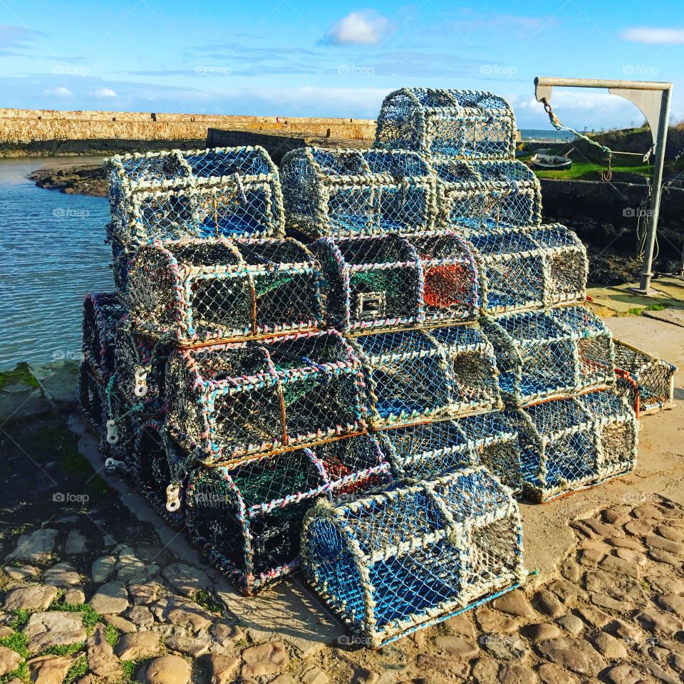 Lobster pots at St. Andrews harbour!!